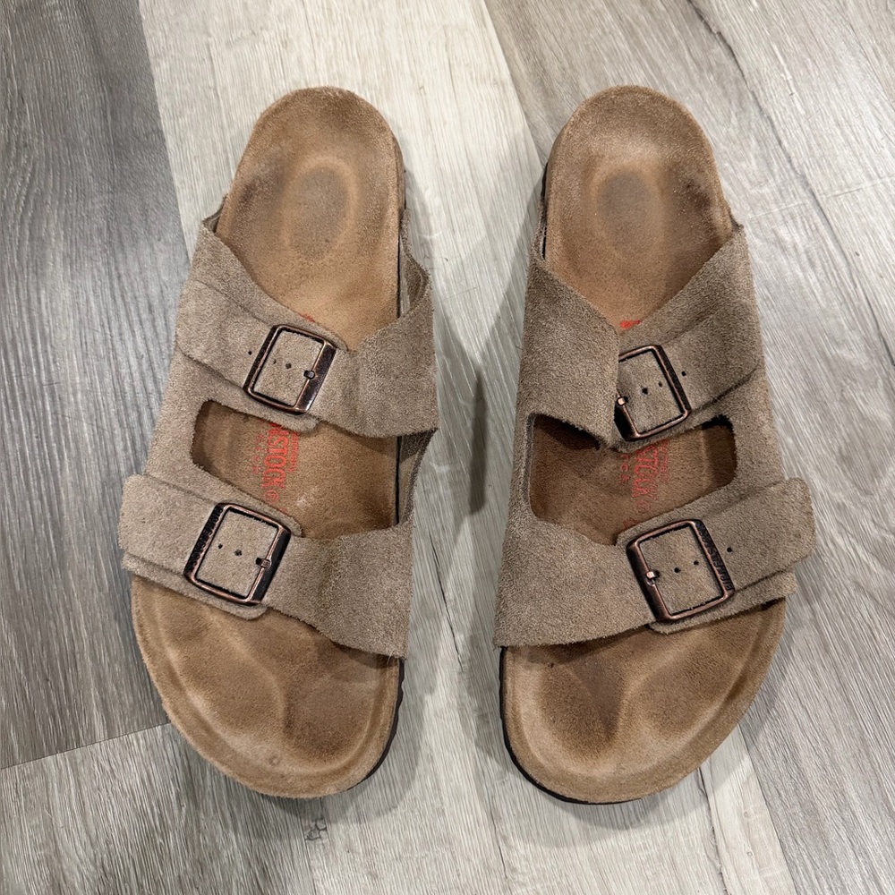 Birkenstock Tan Suede Double-Strap Sandal for men’s Size 12